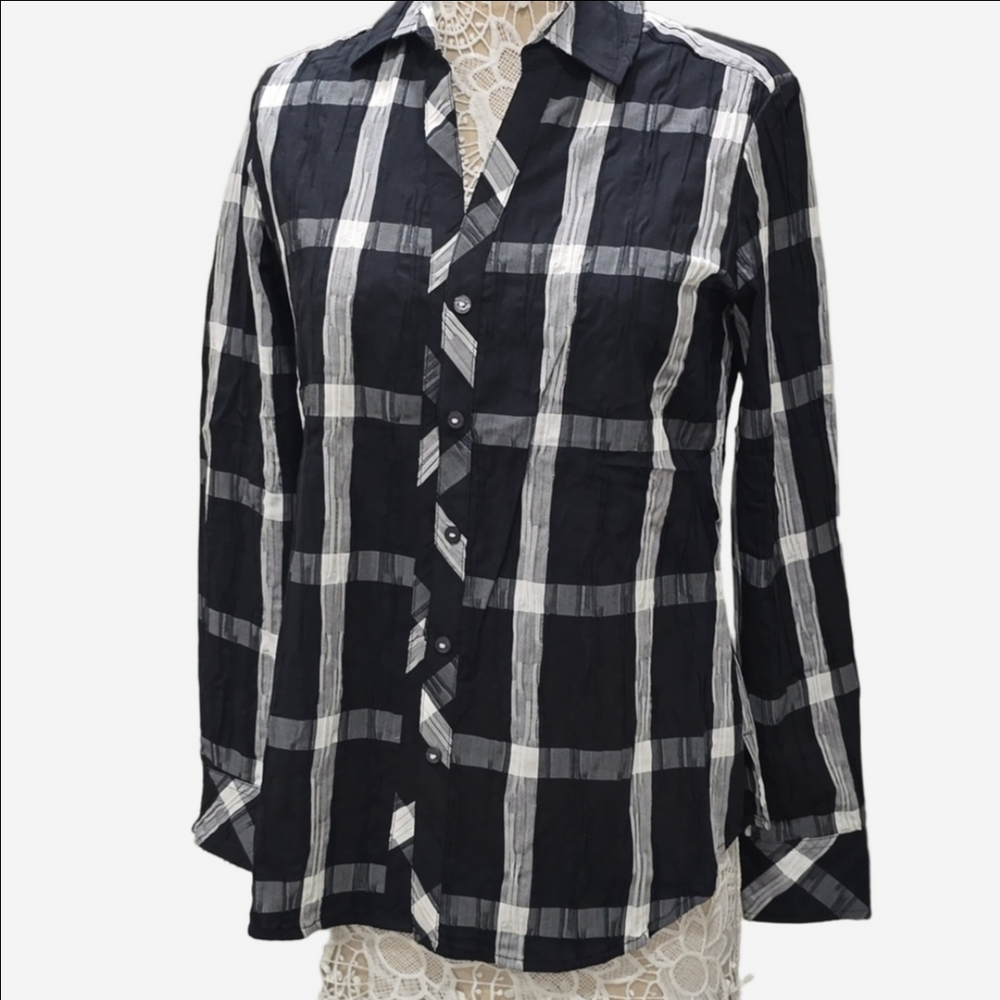 Foxcroft Women's Wrinkle Free Stretct Shaped Blouse  Sz 6 NWOT